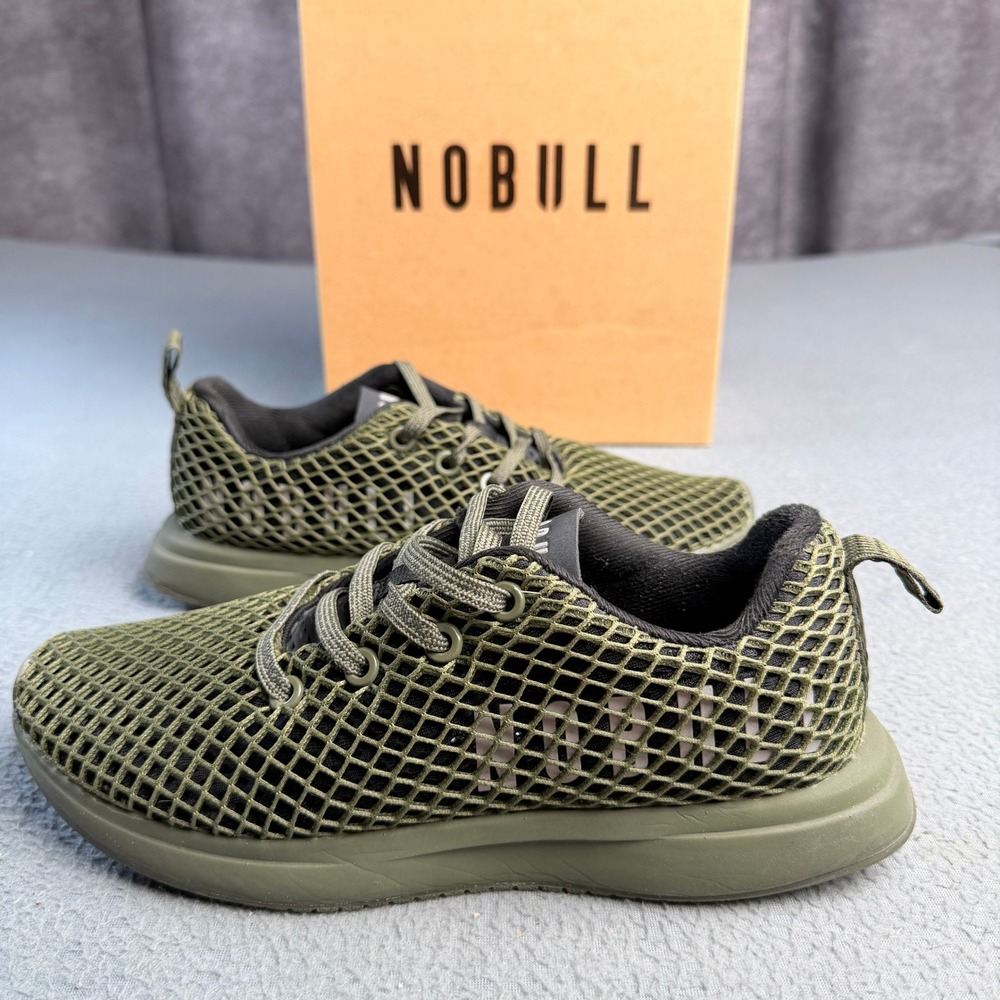 NOBULL Mesh Runner Army Green Training Shoes Womens 7 with Box and Extra Laces